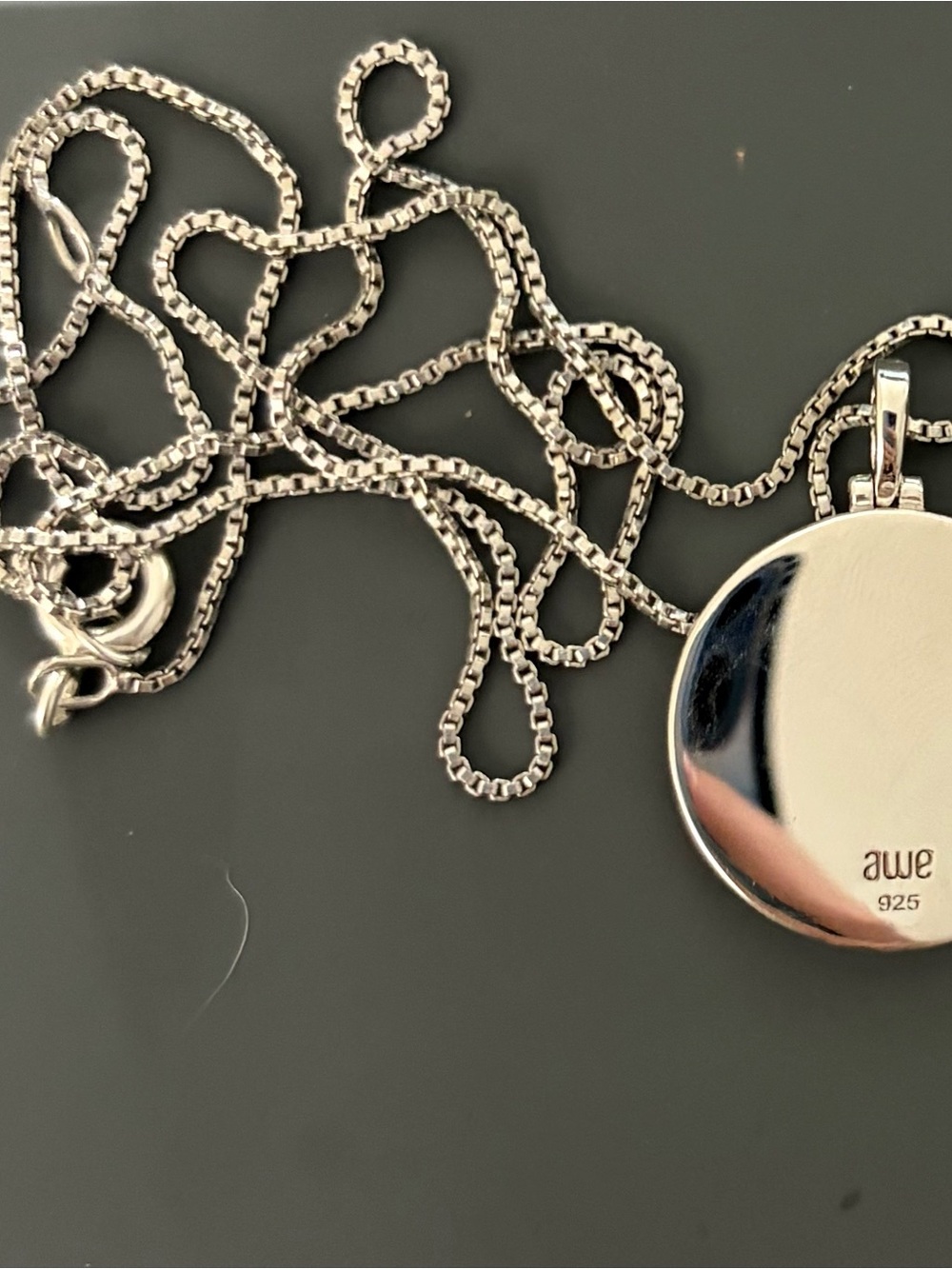 Sterling Silver Poseidon Medallion Necklace - Silver - Picture 4 of 4
